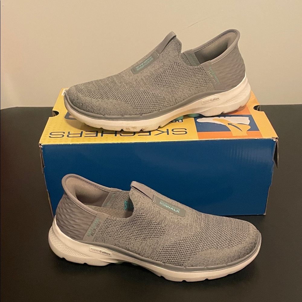 Skechers Gray Women's Slip-On Sneakers